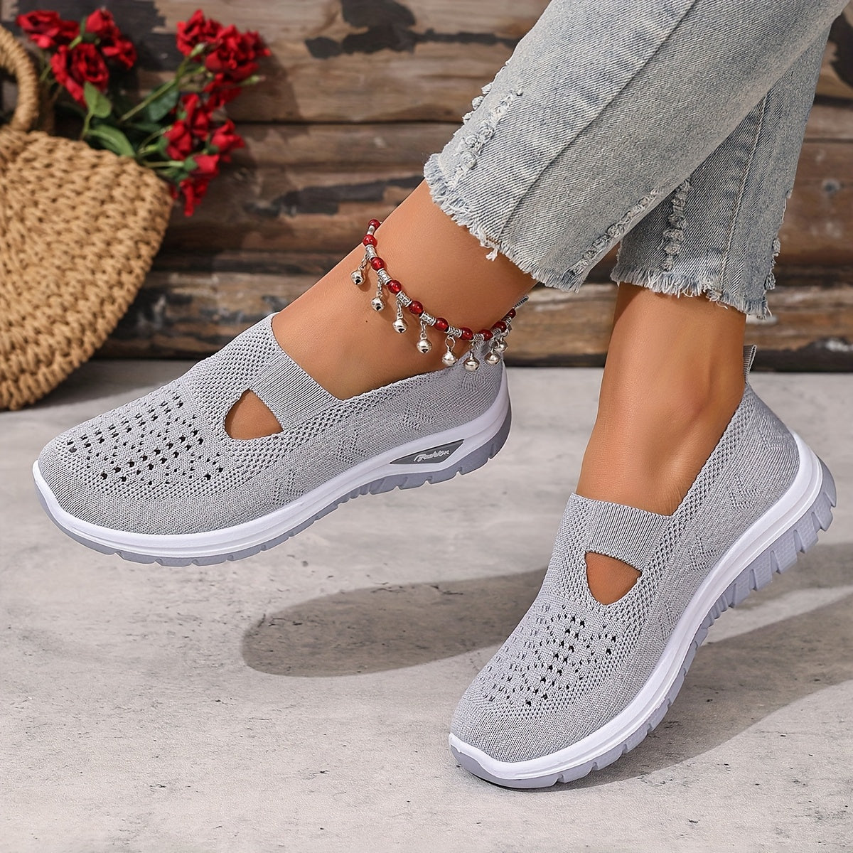 Breezora™ - Ultimat Komfort Mjuksula Stickade Sommarsneakers för Kvinnor