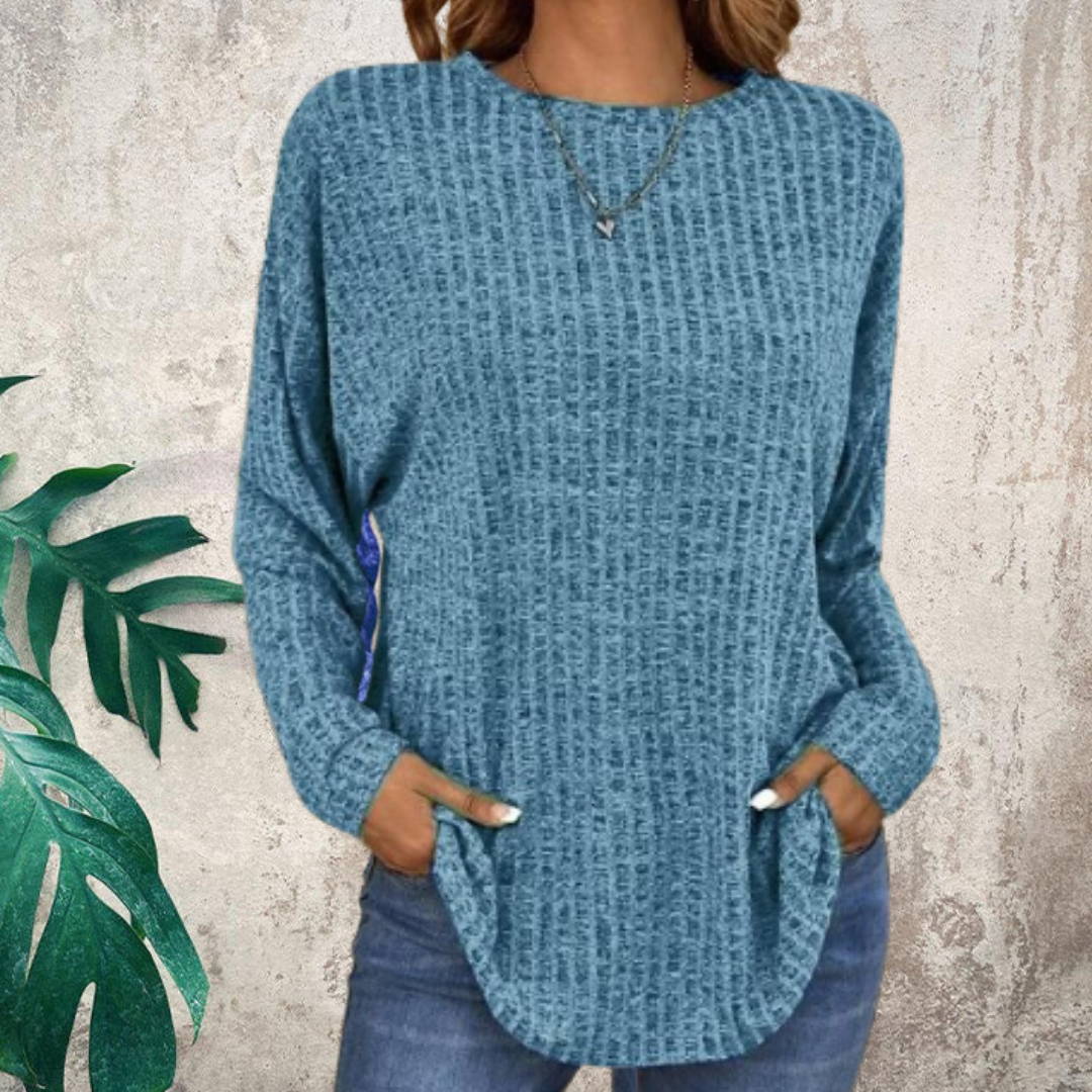 CozyFit™ - Elegant Och Mjuk Långärmad Topp För Kvinnor