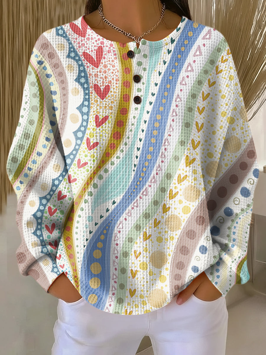 Luna | Tröja med Färgglada Randmönster