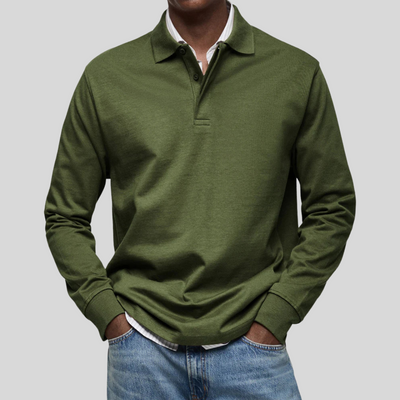 Gustav™ - Ledig Långärmad Modern Pikétröja