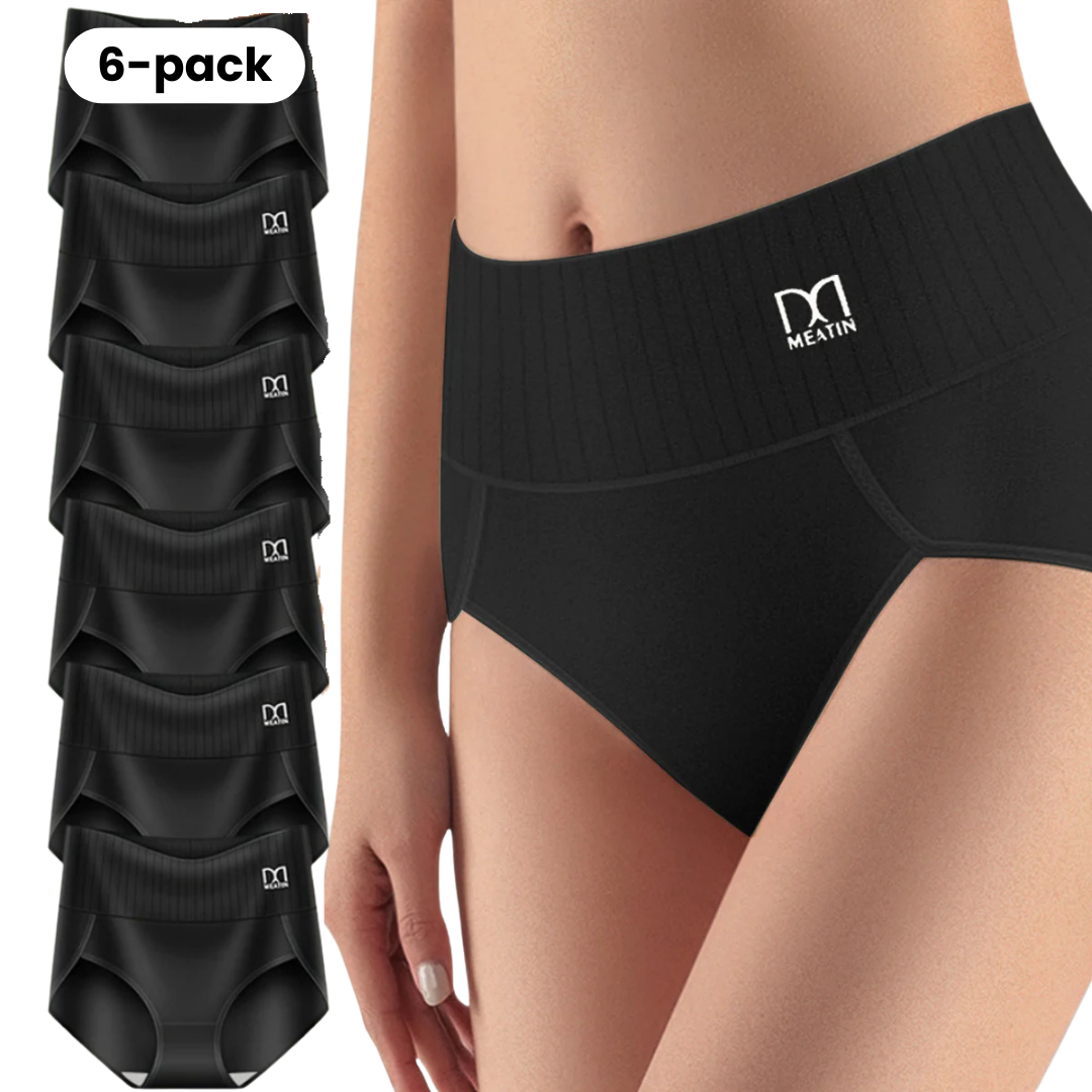 Shaplex™ - 6-pack Andas & Bekväma Höga Midjetrosor med Magstöd