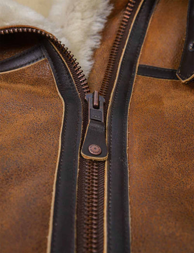 Aron - Bomberjacka med Huva i Fuskpäls